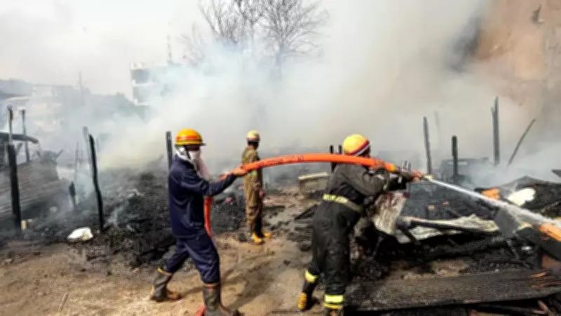 Massive Fire in Ghaziabad Slums Destroys 12 Shanties, Four Cars