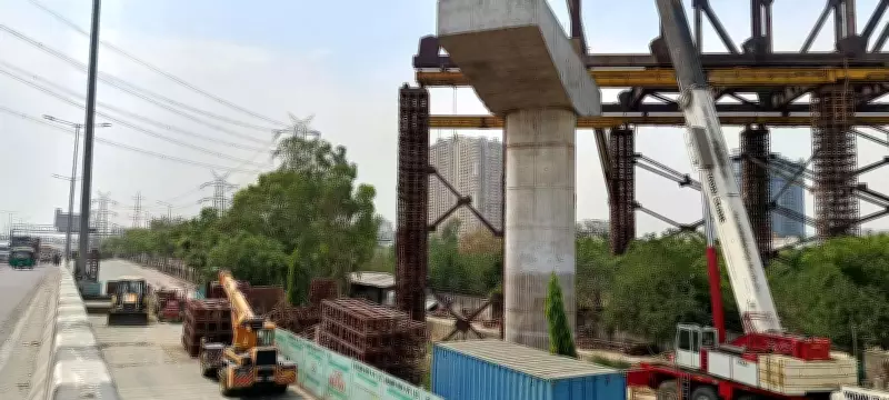 Metro pillar construction in Indirapuram closes slip road, forces 4-km detour
