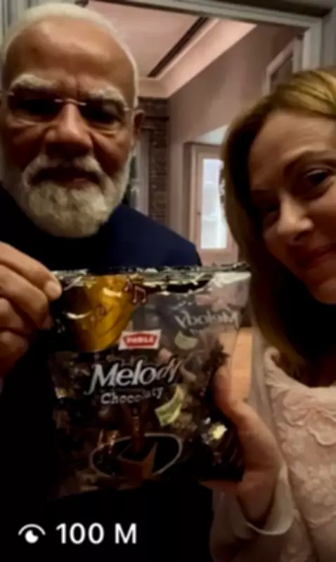 Modi's Toffee Gift to Meloni Goes Viral with 100M Views