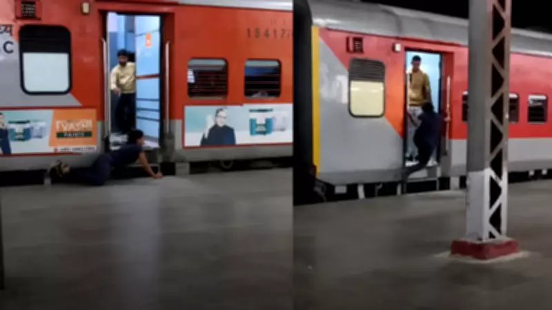 Mother's Raw Instinct: Viral Train Fall Clip Stuns Social Media