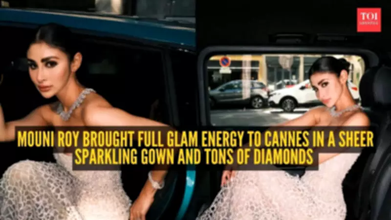 Mouni Roy Stuns in Sheer Gown and Diamonds at Cannes 2024