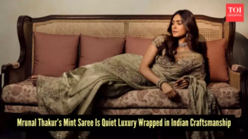 Mrunal Thakur Makes Mint Green the Star of Festive Fashion This Year