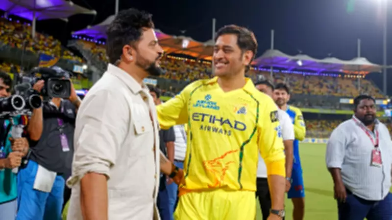 MS Dhoni Hugs Suresh Raina as CSK Take Lap of Honour After Last Home Game of IPL 2026