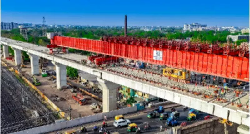 Mumbai-Ahmedabad Bullet Train Viaduct Span Launched Over Kalupur Flyover