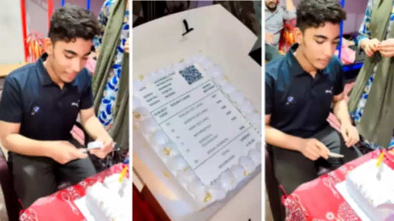 Mumbai Family Celebrates Son's 55% Exam Result with Marksheet Cake