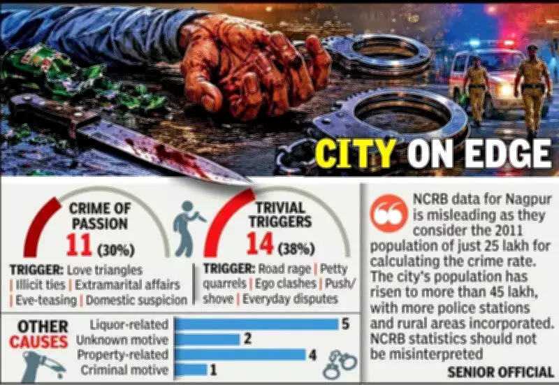 Nagpur Records 37 Murders in Five Months, Petty Quarrels Dominate