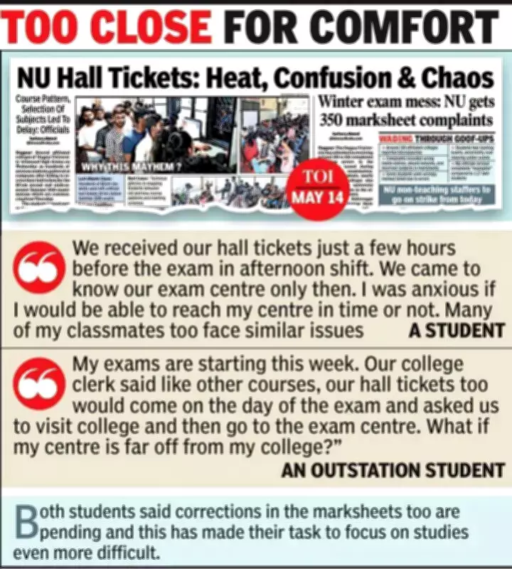 Nagpur University Exam Chaos: Hall Tickets Late, Marksheet Errors Unresolved