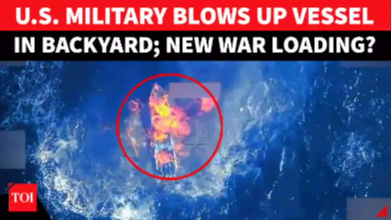 New Footage Shows U.S. Drone Strike on Drug Cartel Vessel in Pacific