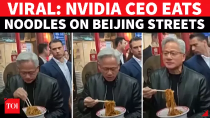 Nvidia CEO Jensen Huang Spotted Eating Street Noodles in Beijing