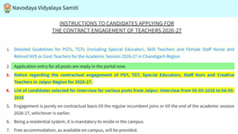 NVS Lucknow Recruitment 2026: Apply Today for Contractual Teacher Posts