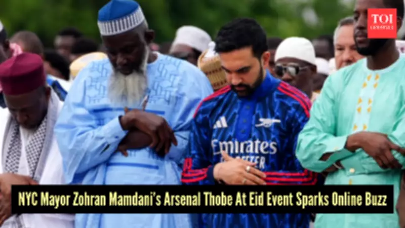 NYC Mayor Zohran Mamdani Wears Arsenal Thobe for Eid, Sparks Online Buzz