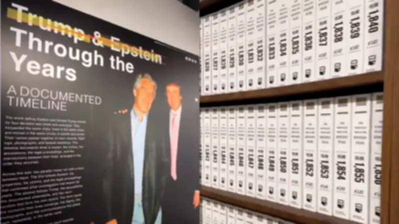 NYC Pop-Up Library Displays 3.5M Pages of Epstein Files Tied to Trump