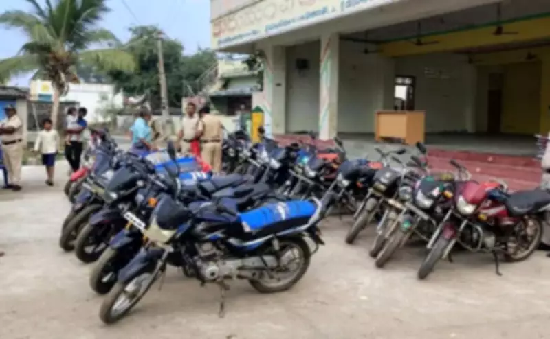 Palnadu Police Seize 32 Bikes, Weapons in Cordon and Search Operation