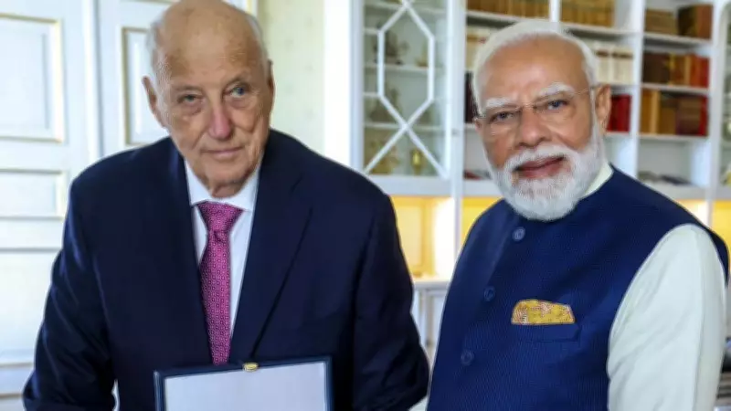 PM Modi Conferred Norway's Highest Civilian Honour Grand Cross of Royal Norwegian Order of Merit