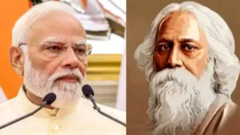 PM Modi, Suvendu Adhikari Pay Tribute to Tagore on Rabindra Jayanti