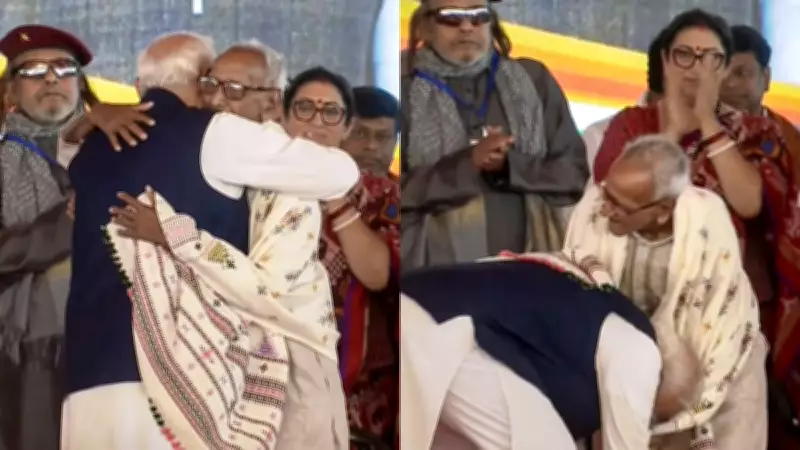 PM Modi Touches Feet of 98-Year-Old BJP Worker in Bengal