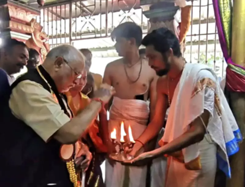 P.Modi's Brother Prahlad Modi Visits Varahi Amman Temple in Paramakudi