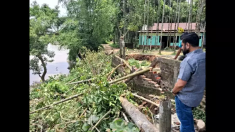 Pre-Monsoon Rains Trigger Severe River Erosion in Barak Valley, Damaging Roads and Homes