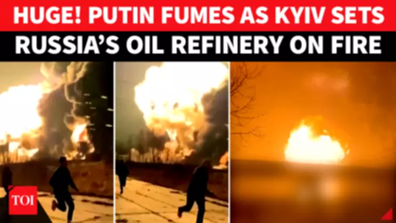 Putin Furious as Ukraine Strikes Russian Oil Refinery in Massive Drone Attack