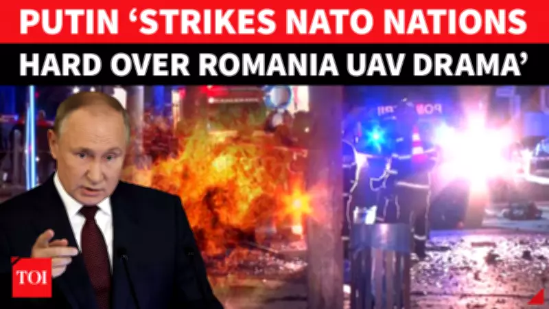 Putin Slams West Over Romania Drone Attack, Accuses NATO of Protecting Ukraine