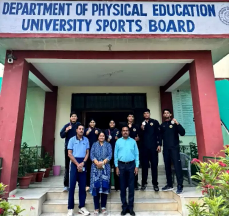 Rajasthan University Wushu Team Wins Eight Medals at All India Inter-University Championship