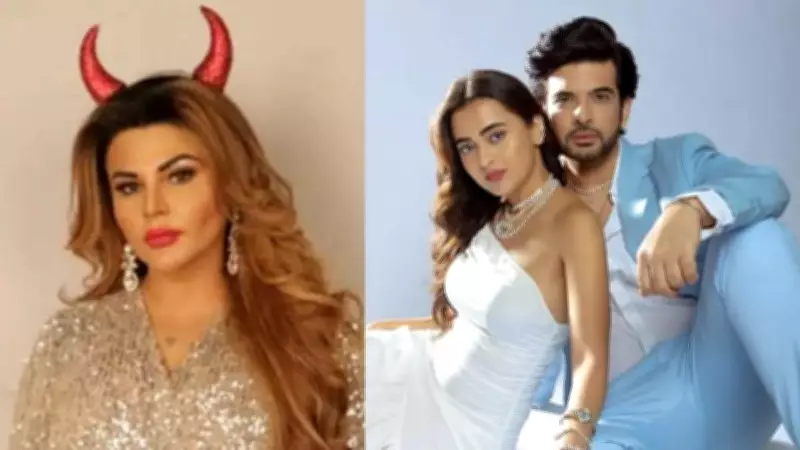 Rakhi Sawant Roasts Karan Kundrra and Tejasswi Prakash’s Engagement on Desi Bling
