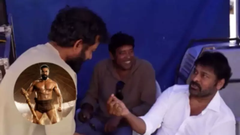 Ram Charan's 'Peddi' Wraps Shoot; Chiranjeevi Visits Set, BTS Video Released