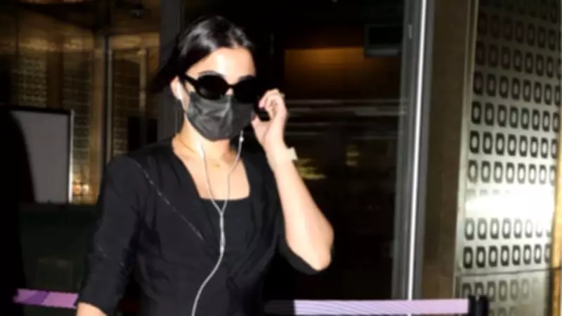 Rashmika Mandanna Stuns in All-Black Airport Look, Teases Bloody 'Mysaa' Shoot