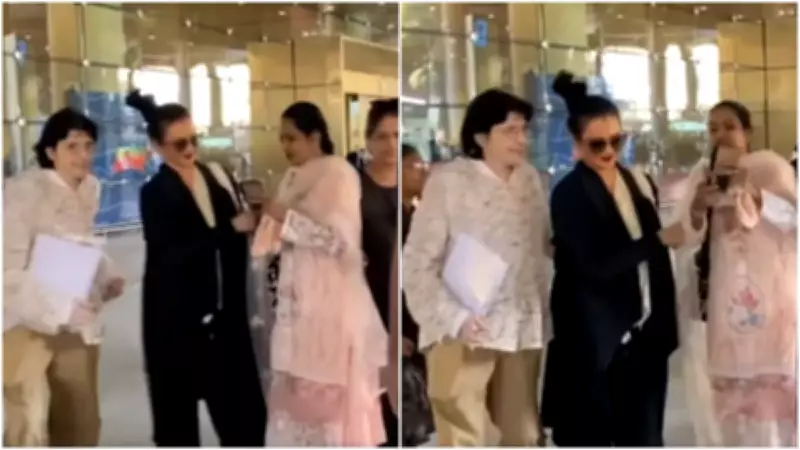 Rekha Snubs Fan for Paparazzi: Video Sparks Debate on Star Behavior and Privacy