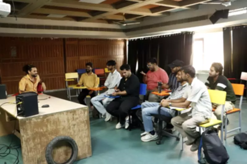 Rohtak Students Learn Set Crafting from Bollywood Expert