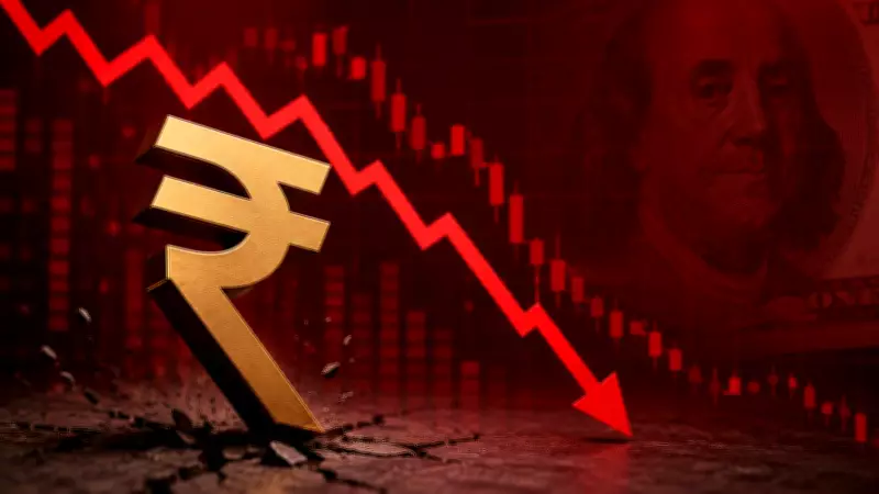 Rupee falls to 95.85 vs US dollar, down 0.1% on rising crude, Middle East tensions
