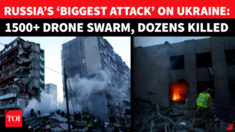 Russia Launches Massive Drone and Missile Attack on Ukraine, Killing Dozens