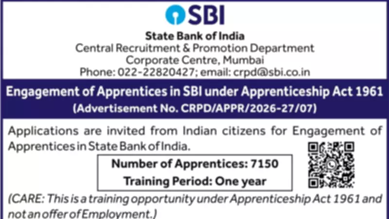 SBI Apprentice Recruitment 2026: Apply for 7150 Posts from May 19