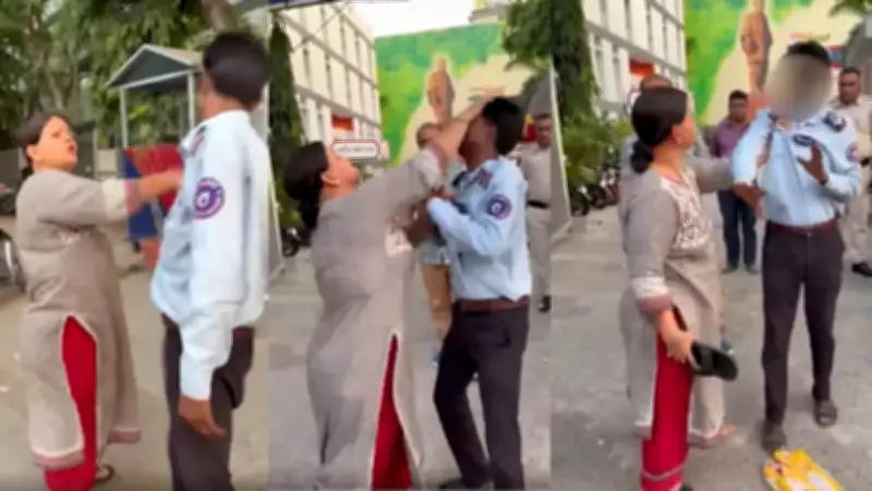 Security guard slapped with sandal outside Delhi police station, video sparks outrage