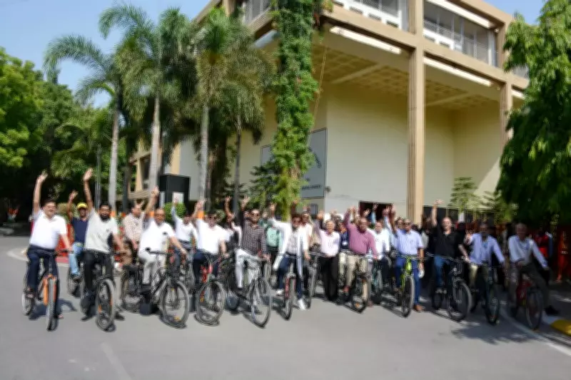 SGPGI Lucknow Hosts Cyclothon to Promote Cycling and Fuel Conservation