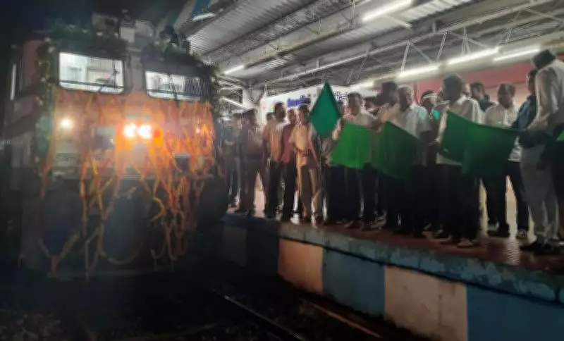 Shettar Flags Off New Belagavi-Charlapalli Train, Urges Land Acquisition for Railway Line