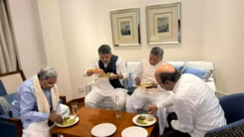 Siddaramaiah, Shivakumar lunch together in Delhi amid power transition