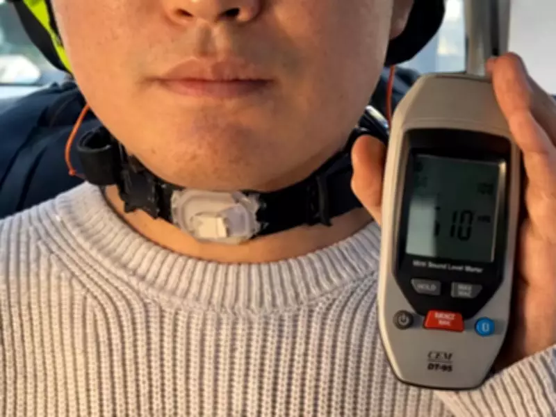 Silent Speech Neckband Bypasses Microphones Using AI and Muscle Movements