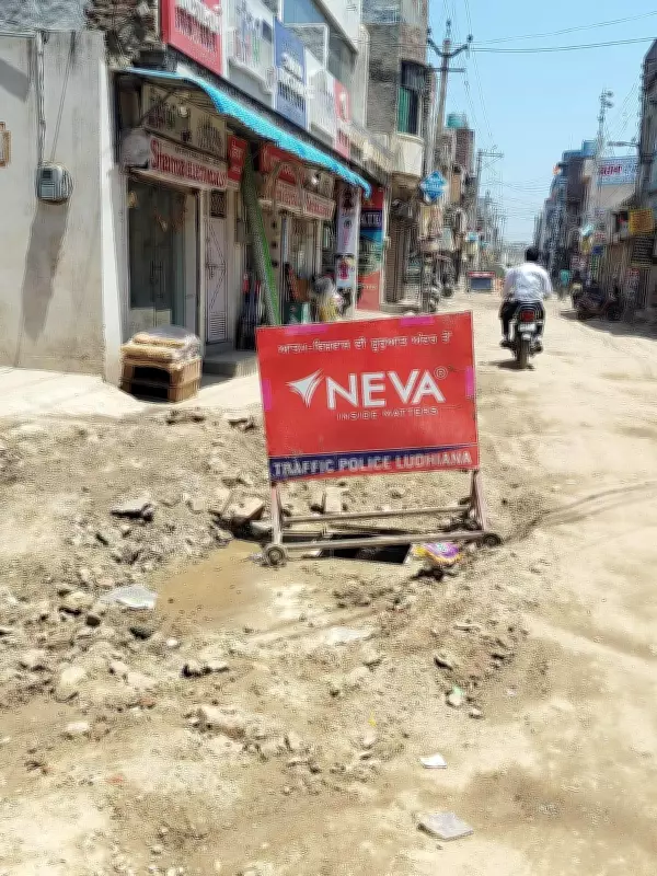 Slow Sewage Pipeline Project Turns Ludhiana Road Hazardous