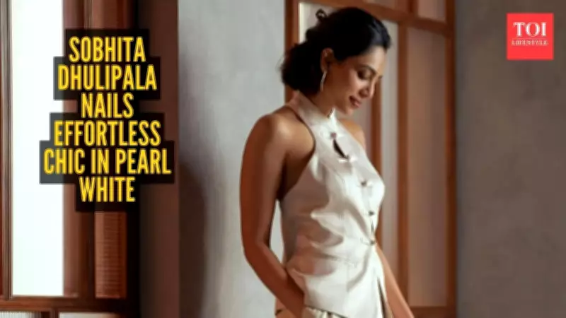 Sobhita Dhulipala Stuns in Pearl White Silk Outfit at Hyderabad Appearance
