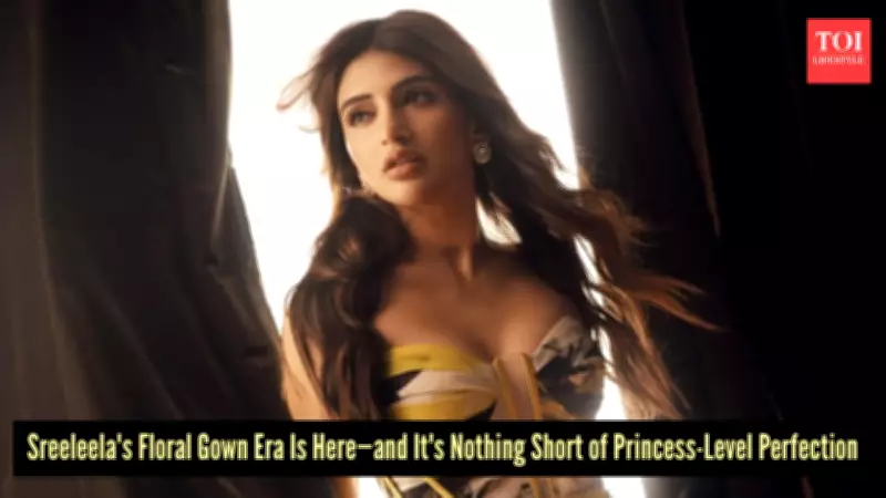 Sreeleela's Stunning Floral Gown Has Fans Calling Her a Real-Life Fairy Tale Princess