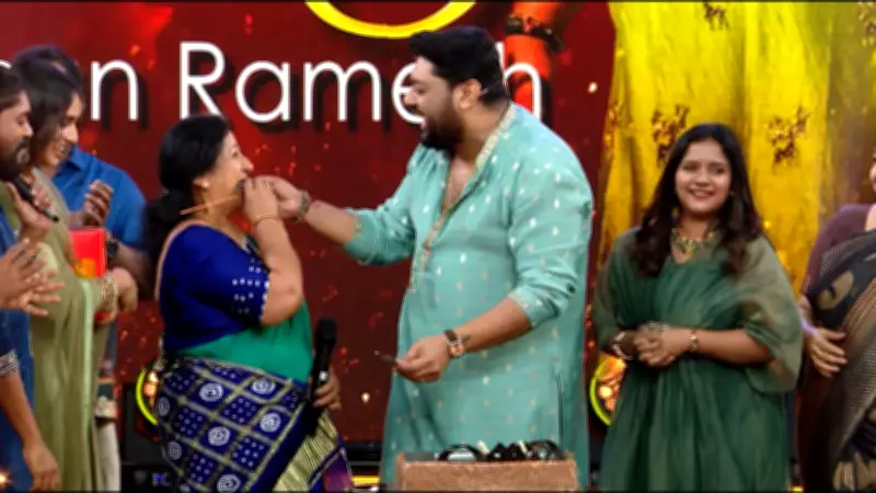 Star Singer Host Mithun Ramesh Gets Emotional Birthday Surprise on Set