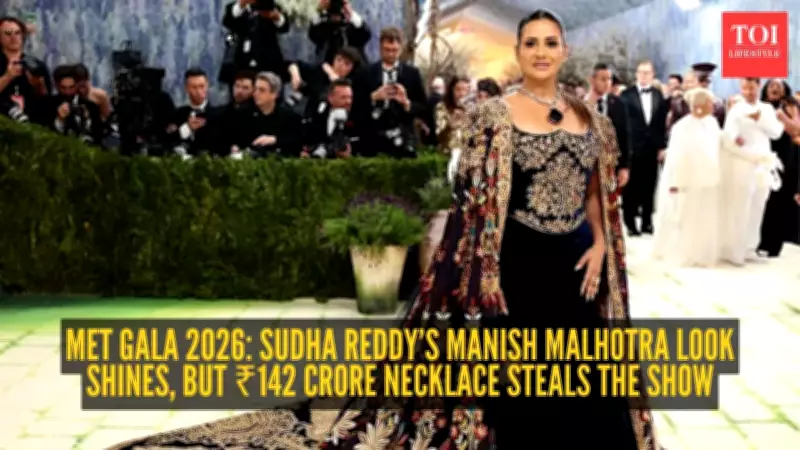 Sudha Reddy Stuns at Met Gala 2026 with ₹142 Crore Tanzanite Necklace