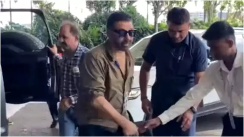 Sunny Deol's Gentlemanly Gesture for Wife Pooja Wins Hearts at Mumbai Airport