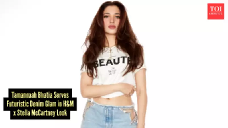 Tamannaah Bhatia Rocks Crystal Hip-Cut Jeans from H&M x Stella McCartney