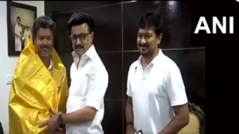 Tamil Nadu CM Vijay Meets DMK Chief Stalin in Courtesy Call