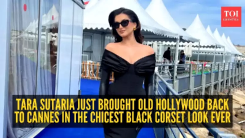 Tara Sutaria Stuns in Sleek Black Ensemble at Cannes 2026