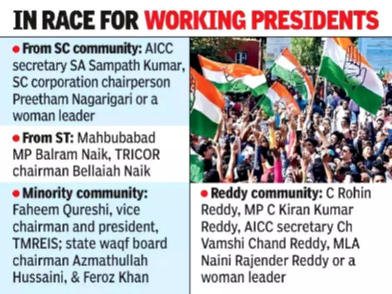 Telangana Congress to get new team of working presidents by May-end