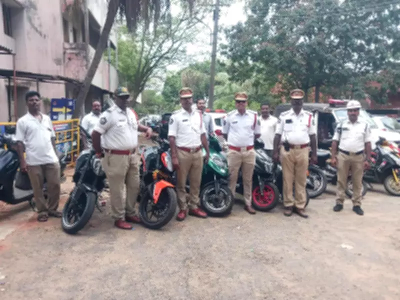Ten Bikers Detained for Dangerous Stunts in Visakhapatnam Police Crackdown