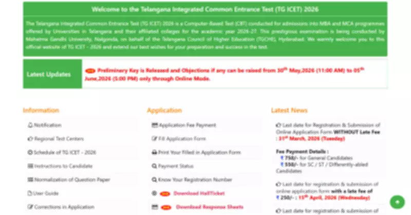 TG ICET 2026 Preliminary Answer Key Released by TGCHE